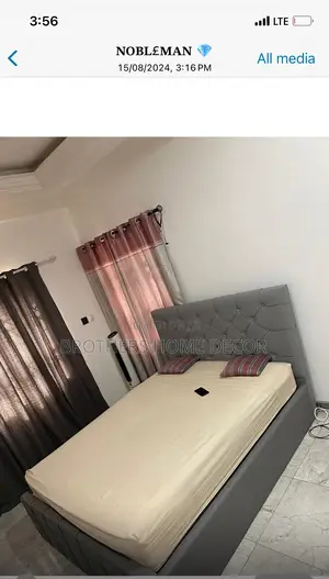 Gray Double 54/75 Bedframe With Soft Mattress