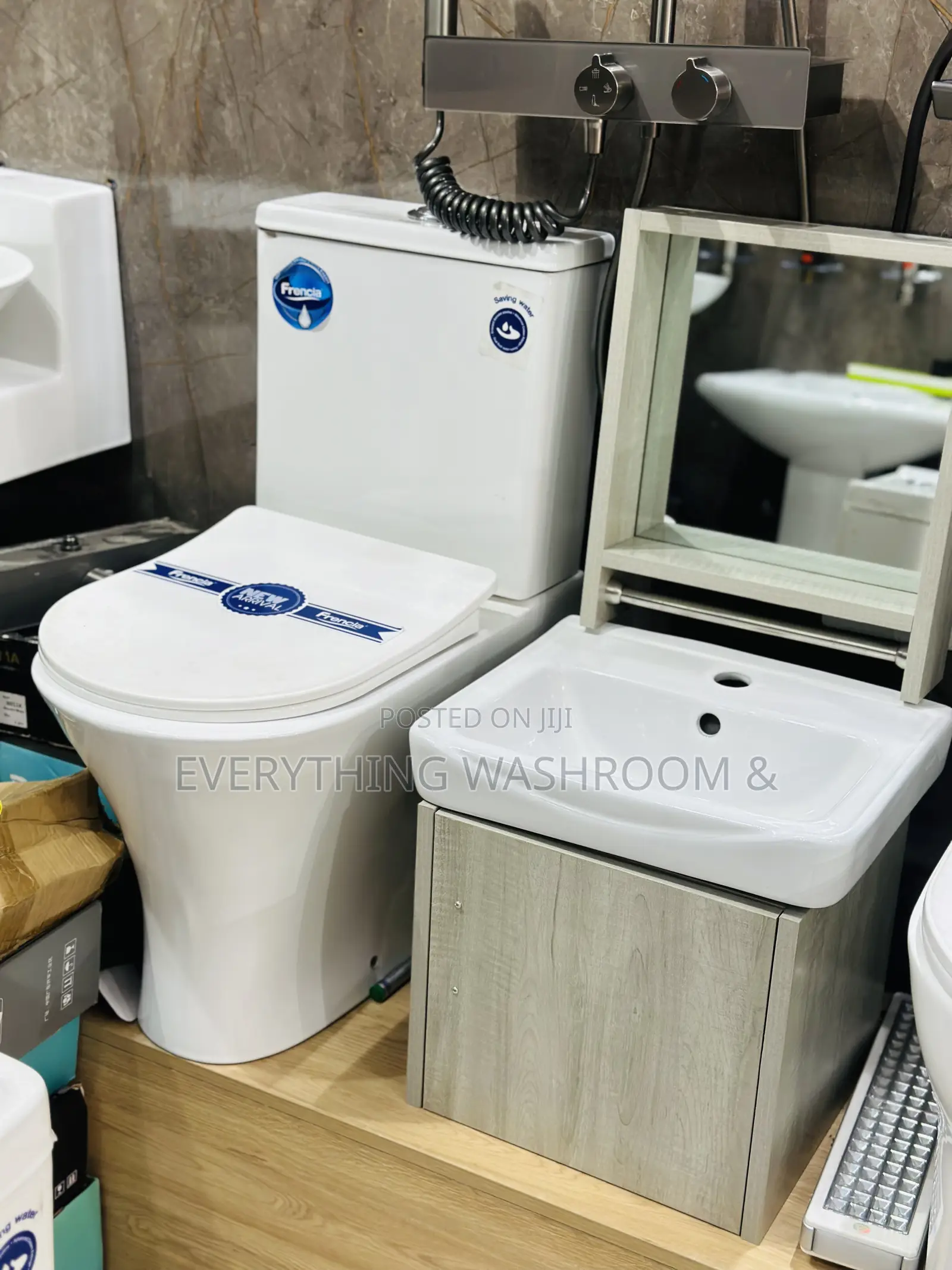 Slim Tank Water Closet and Cabinet Basin Set