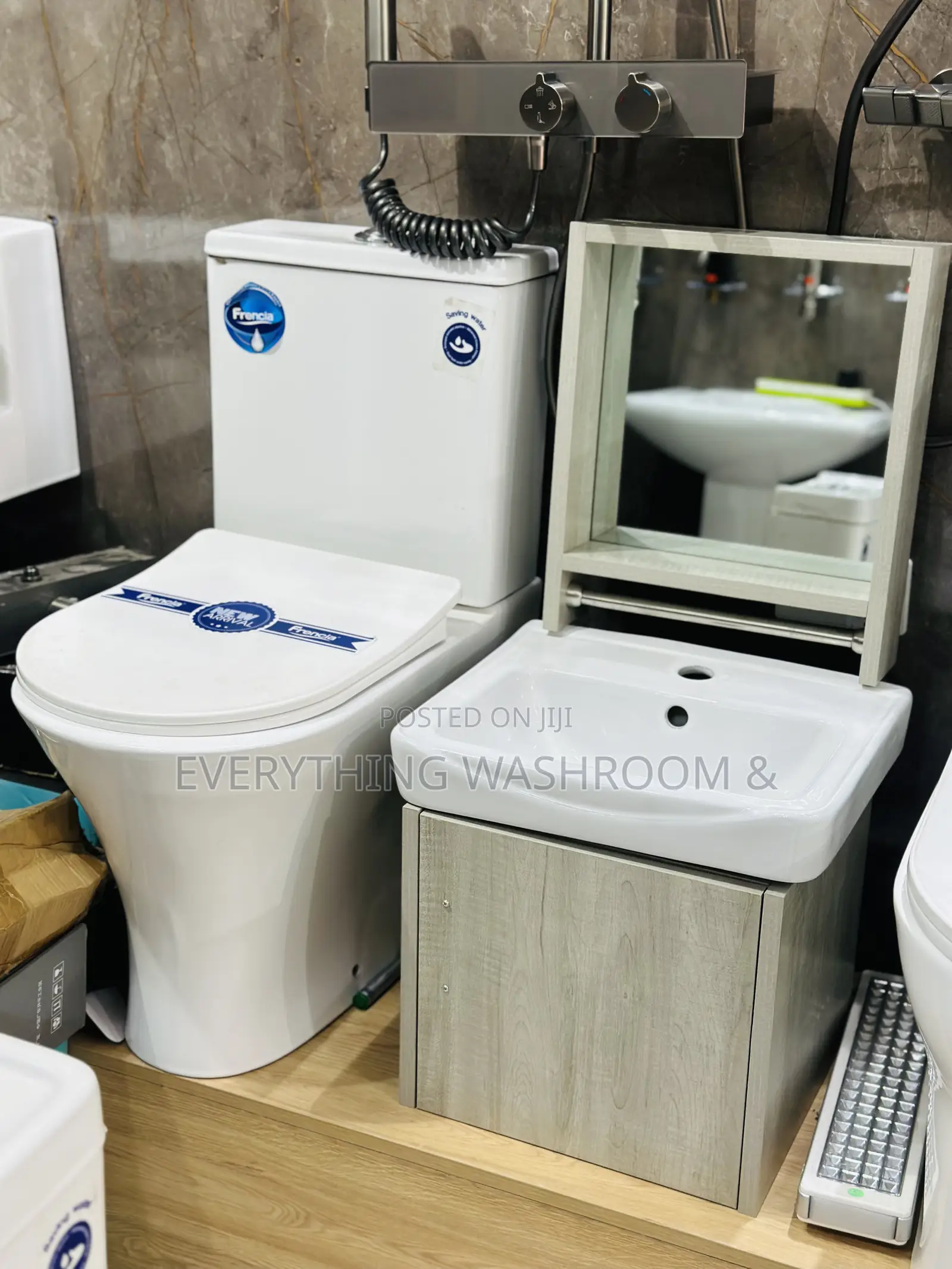 Slim Tank Water Closet and Cabinet Basin Set