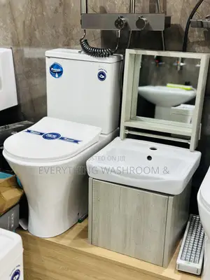 Slim Tank Water Closet and Cabinet Basin Set