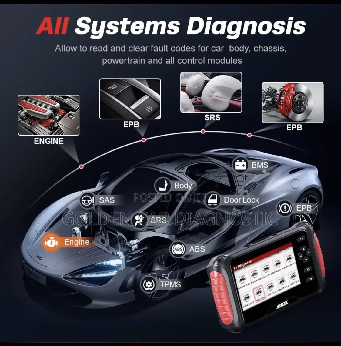 Ancel FX800 OBD2 Diagnostic Scanner
