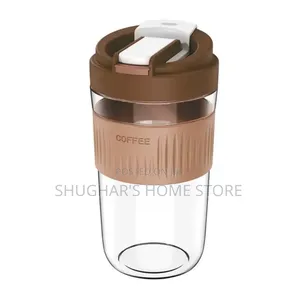 Glass Cup With Straw