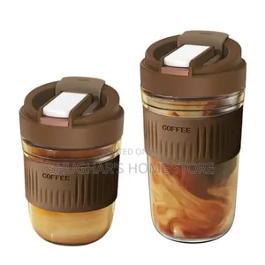 Glass Cup With Straw