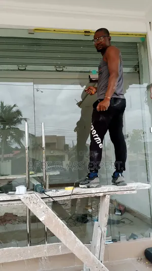 Double Glass Door With Fix by Apexglassexpert.