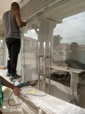 Double Glass Door With Fix by Apexglassexpert.