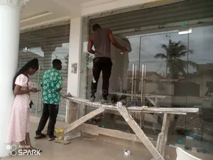 Double Glass Door With Fix by Apexglassexpert.