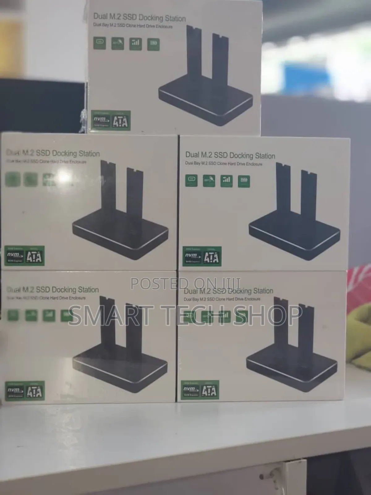 Dual Bay Nvme M.2 SSD 10gbps SSD External Clone Adaptor