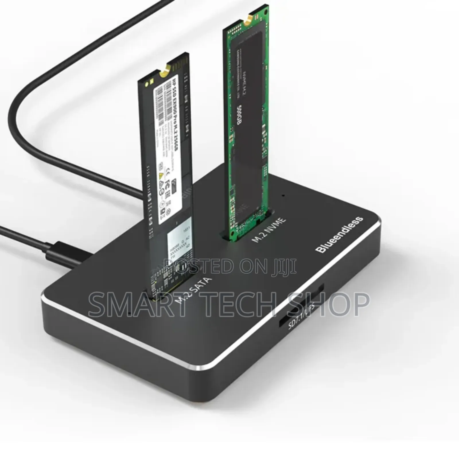 Dual Bay Nvme M.2 SSD 10gbps SSD External Clone Adaptor