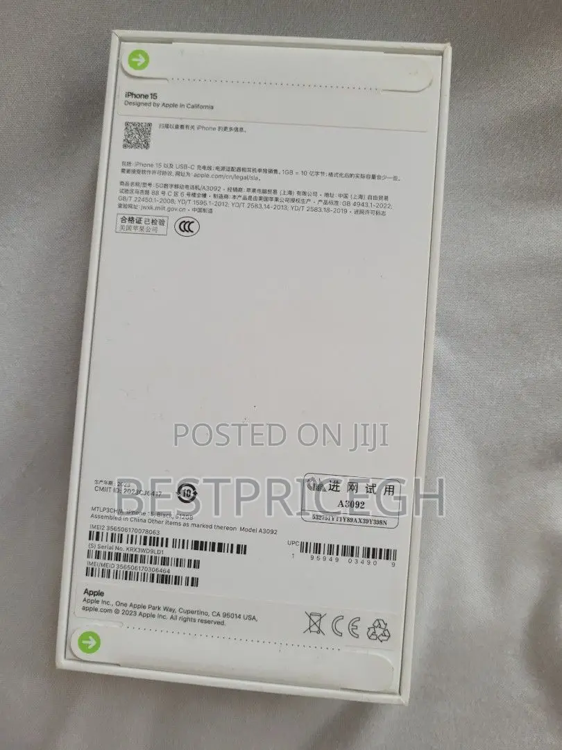 New Apple iPhone 15 512 GB Black