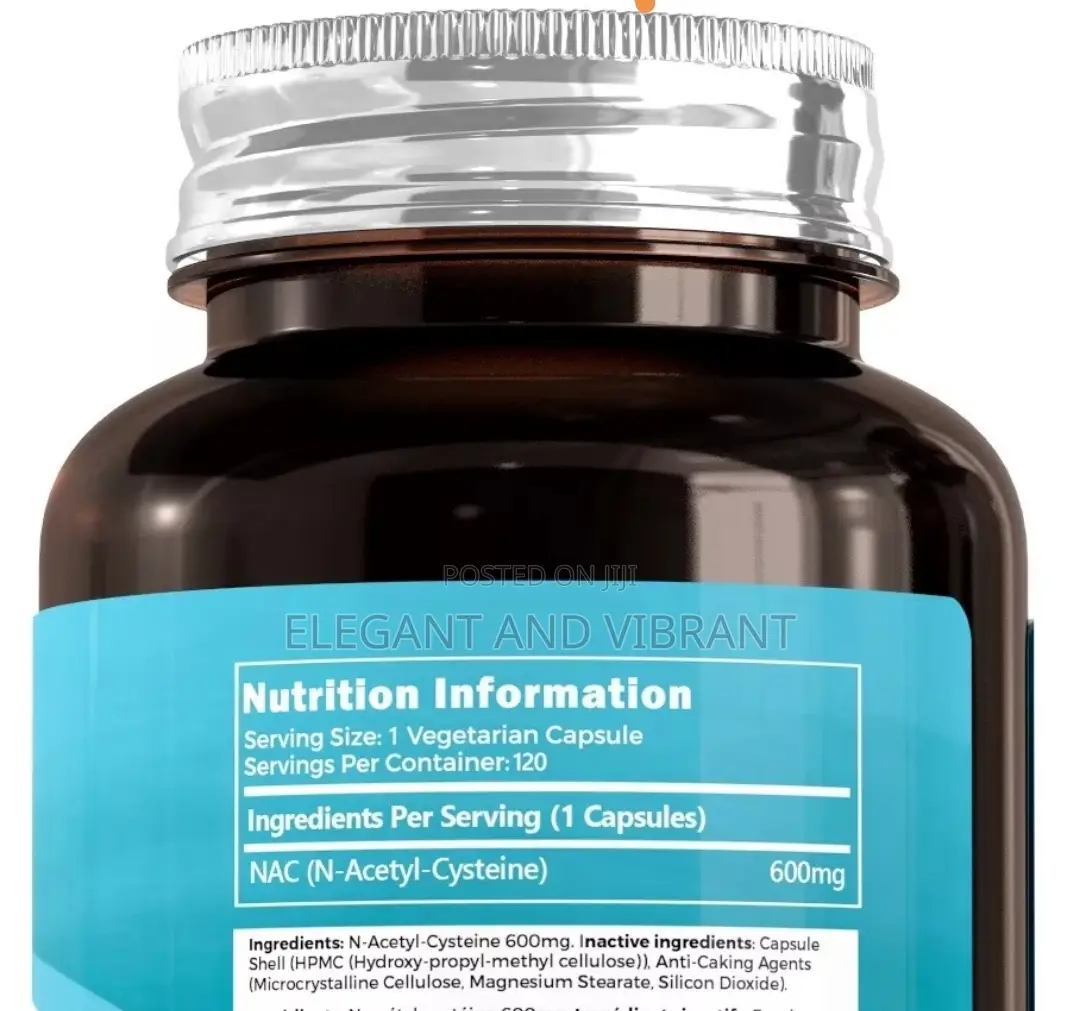 Nac N-Acetyl- Cysteine 600mg 120 Capsules -Uk Manufactured