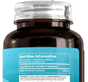 Nac N-Acetyl- Cysteine 600mg 120 Capsules -Uk Manufactured
