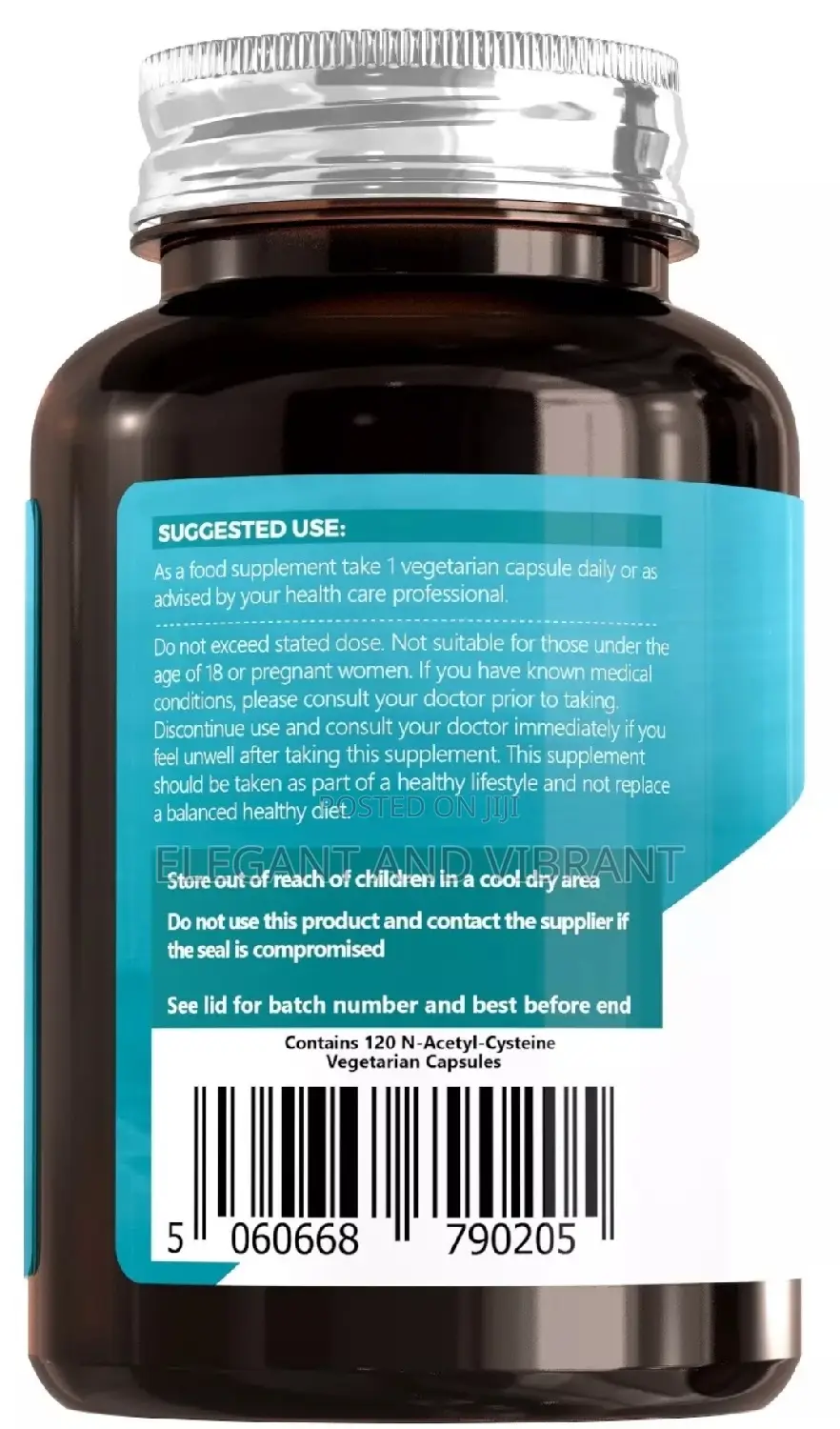 Nac N-Acetyl- Cysteine 600mg 120 Capsules -Uk Manufactured