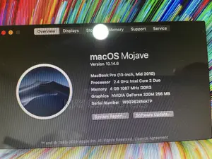 Laptop Apple MacBook Pro 4GB Intel Core 2 Duo HDD 320GB