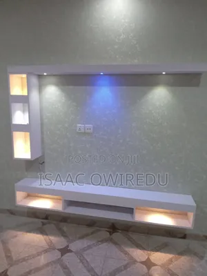 Television Wall Mount Design With Multi Sport Lights