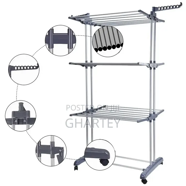 3 Layer Portable Foldable Cloth Drying Stand / Rack