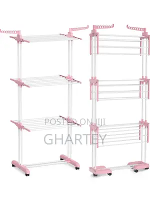 Modern Quality Durable Multipurpose Clothes Dryer Pink