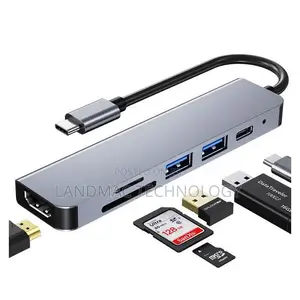 6in1 USB C Hub Adapter to HDMI Hub +USB+PD Multifunction