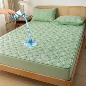 Waterproof 100% Cotton Fabric Mattress Cover Thick Soft