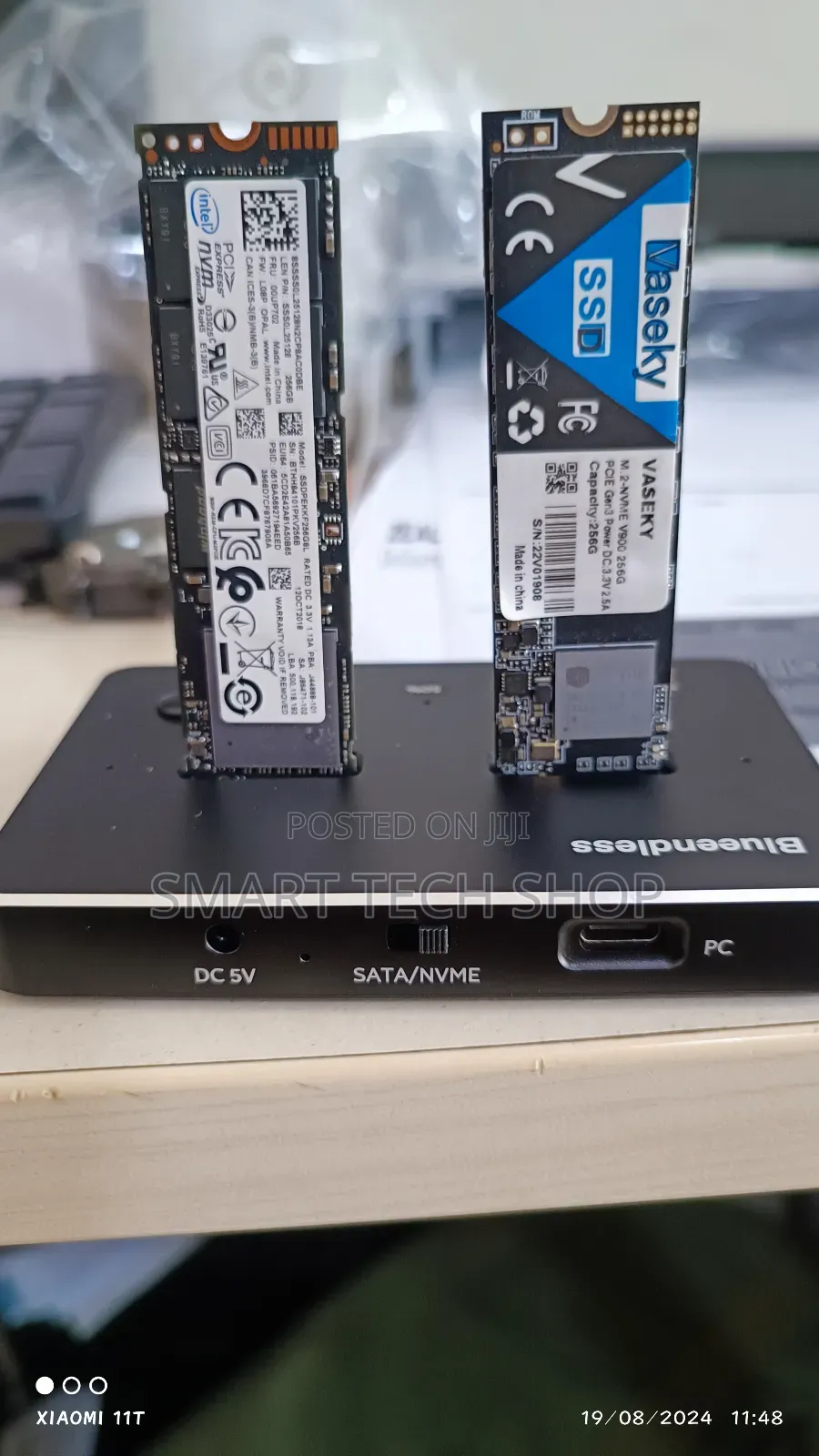 Dual Bay Nvme M.2 SSD 10gbps SSD External Clone Adaptor