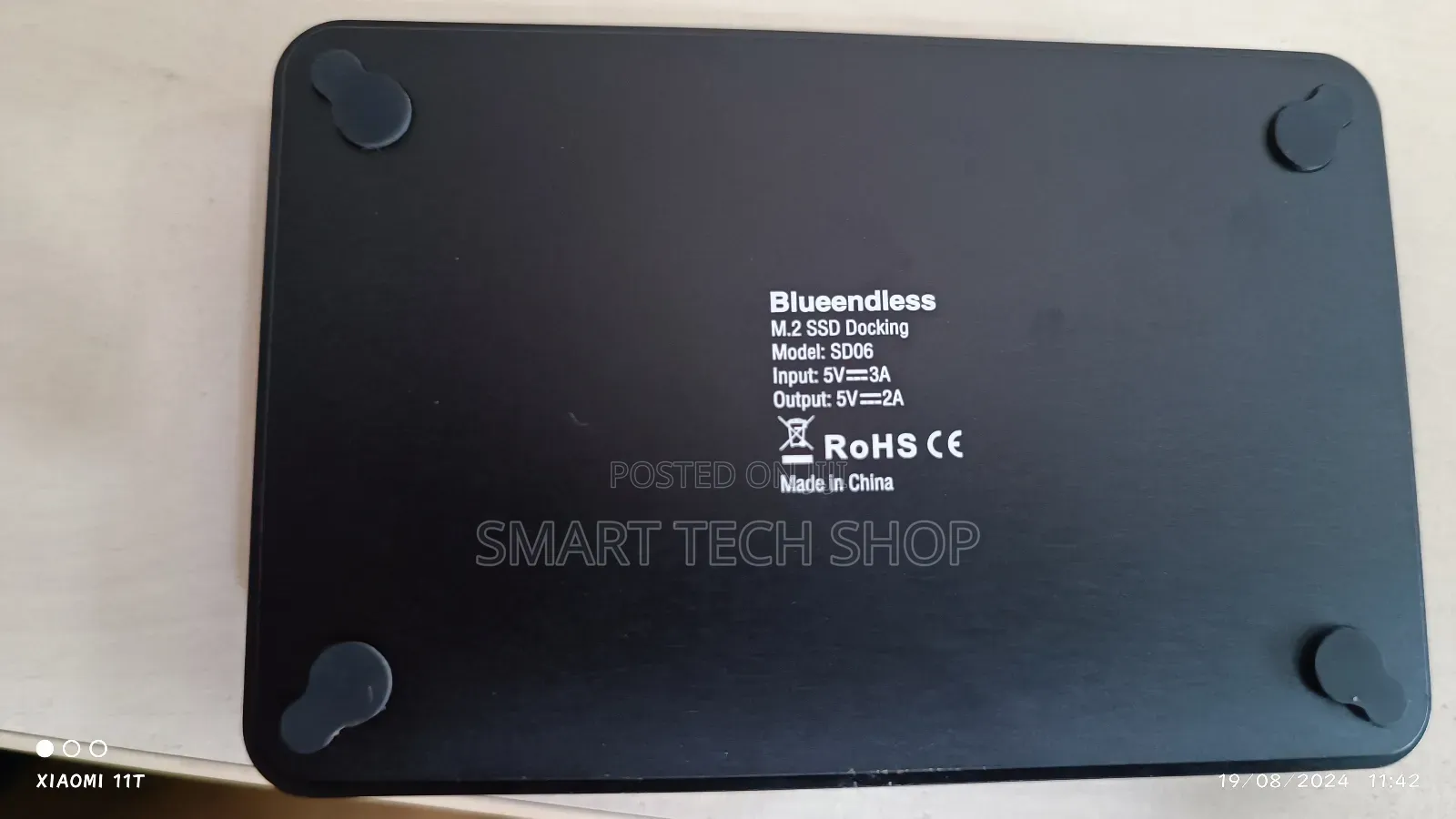 Dual Bay Nvme M.2 SSD 10gbps SSD External Clone Adaptor