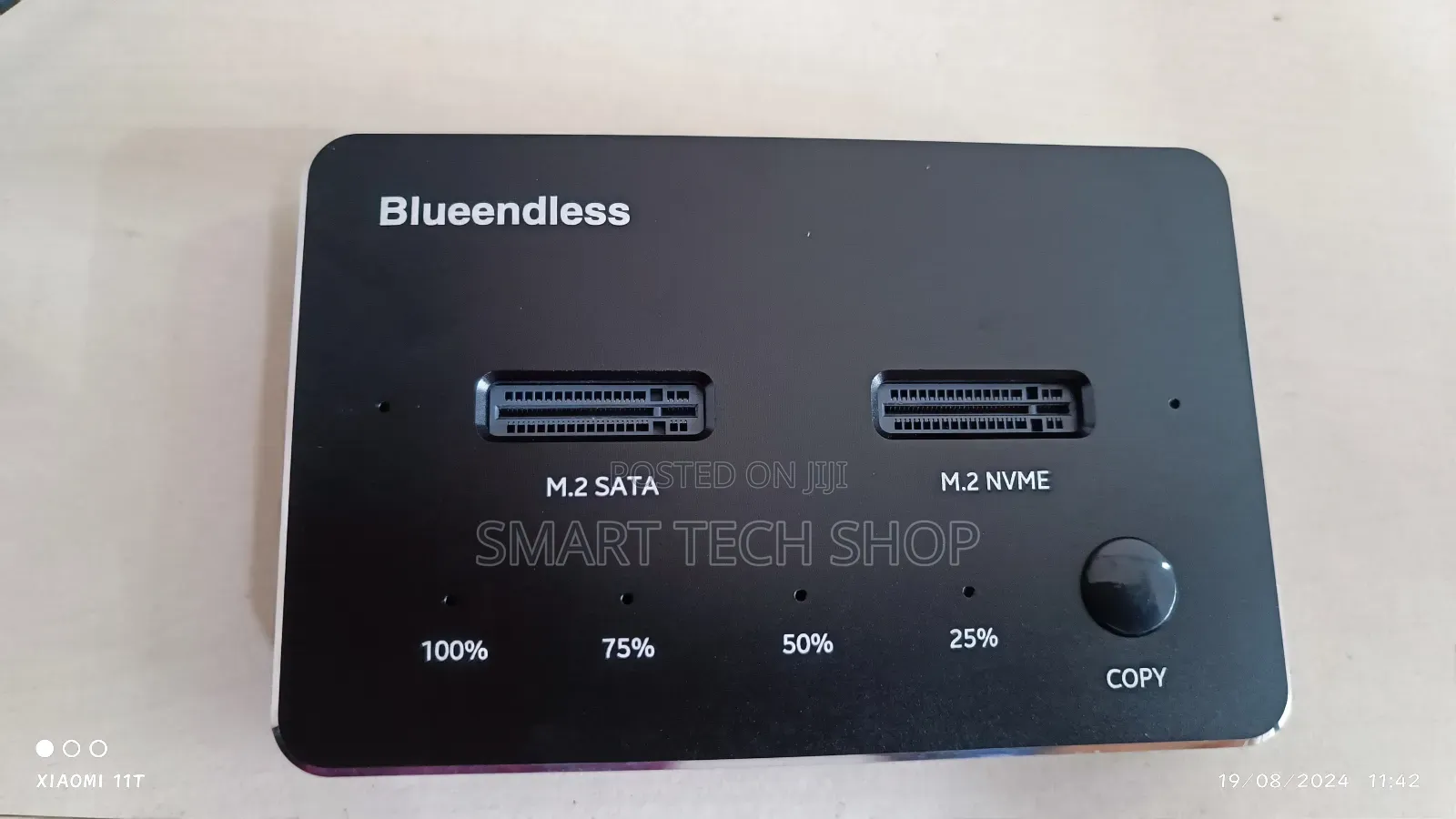 Dual Bay Nvme M.2 SSD 10gbps SSD External Clone Adaptor
