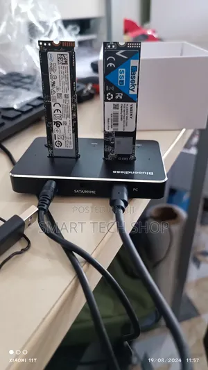 Dual Bay Nvme M.2 SSD 10gbps SSD External Clone Adaptor