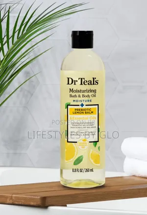 Dr Teal's Moisturizing Bath Body Oil, Prebiotic Lemon Balm