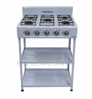 Genuine Nasco 4 Burner Gas Stove White, Black Cap Nasgs-K4bs