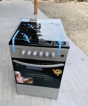 Elegantly Designed Volcano 50x50 Gas Oven 4 Burner(Gray).