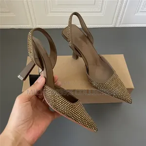 Army Green Sling Back Heels