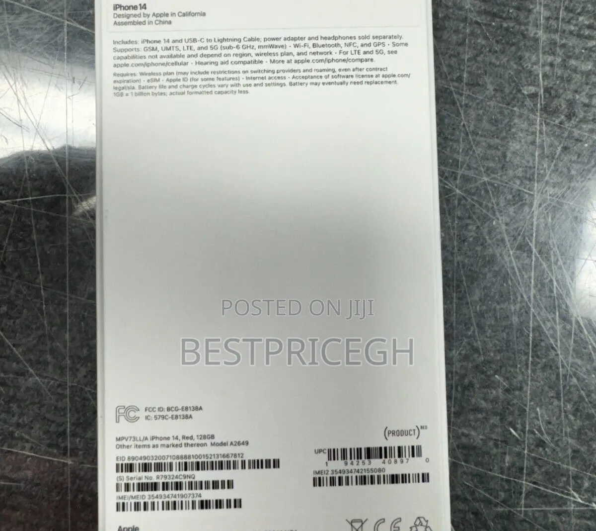 New Apple iPhone 14 128 GB Red