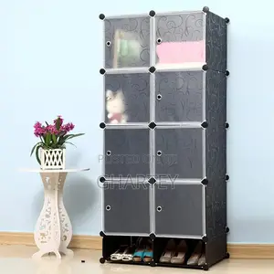 Foldable Portable 8 Cubes With Shoe Rack