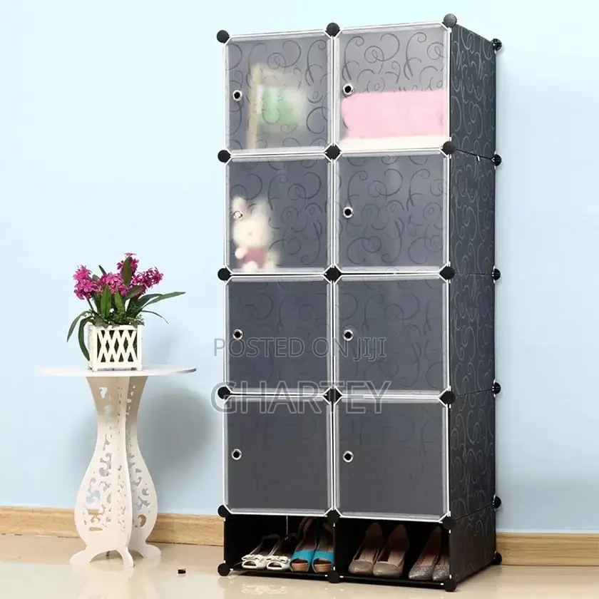 Foldable Portable 8 Cubes With Shoe Rack