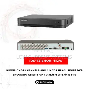 Hikvision DVR Acusence 2 HDD 16 CH /5mp Ids-7216hqhi-M2/S