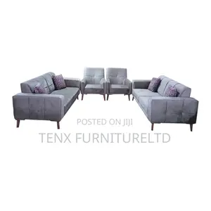 SOFA SET (8 Seater ) With WALNUT LEG