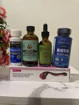 Kirkland Minoxidil Peppermint Mielle Biotin Roller