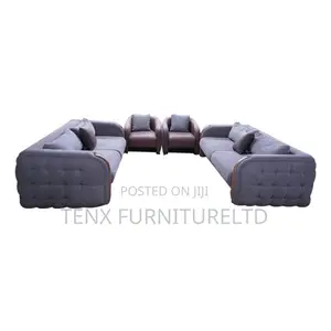 SOFA SET (HARLEM) Fabric and Wood