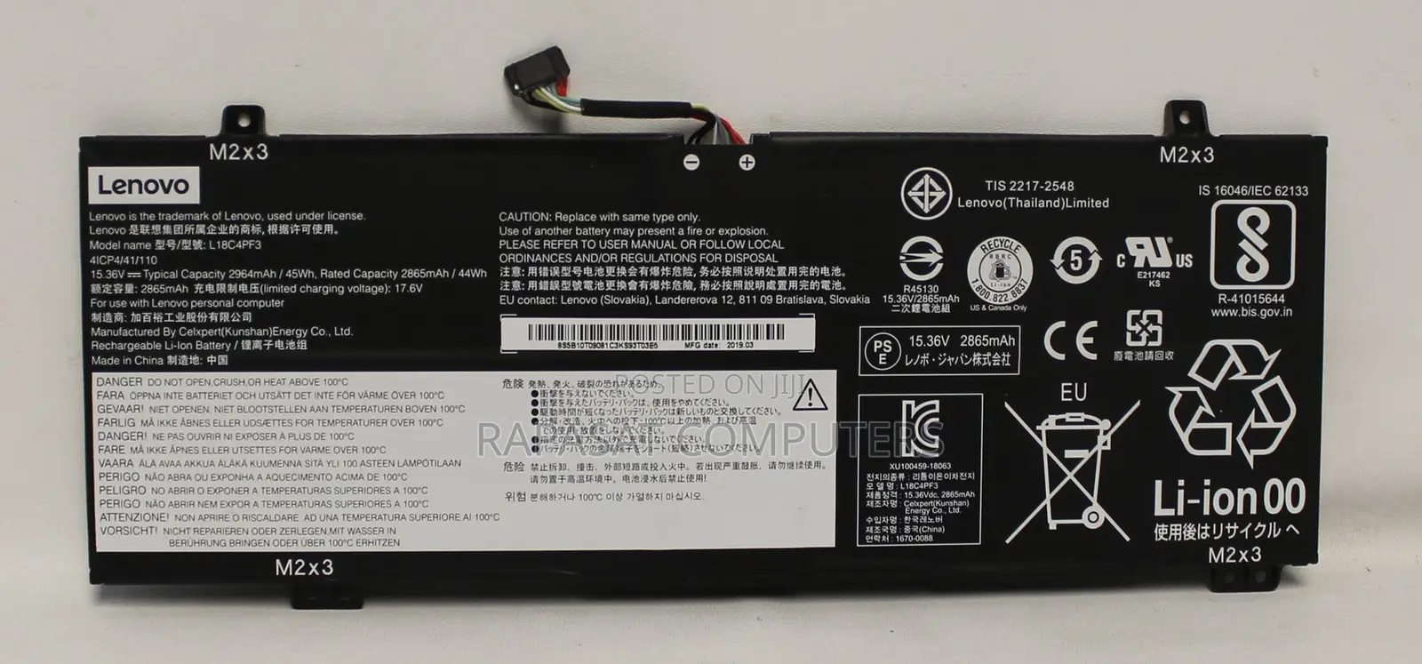 Lenovo L18C4PF3 Laptop Battery