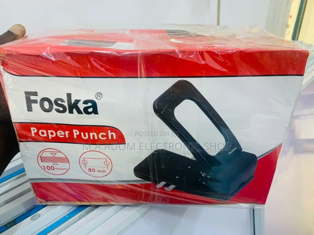 Original Foska Office Heavy Duty Metal Manual Paper Punch.