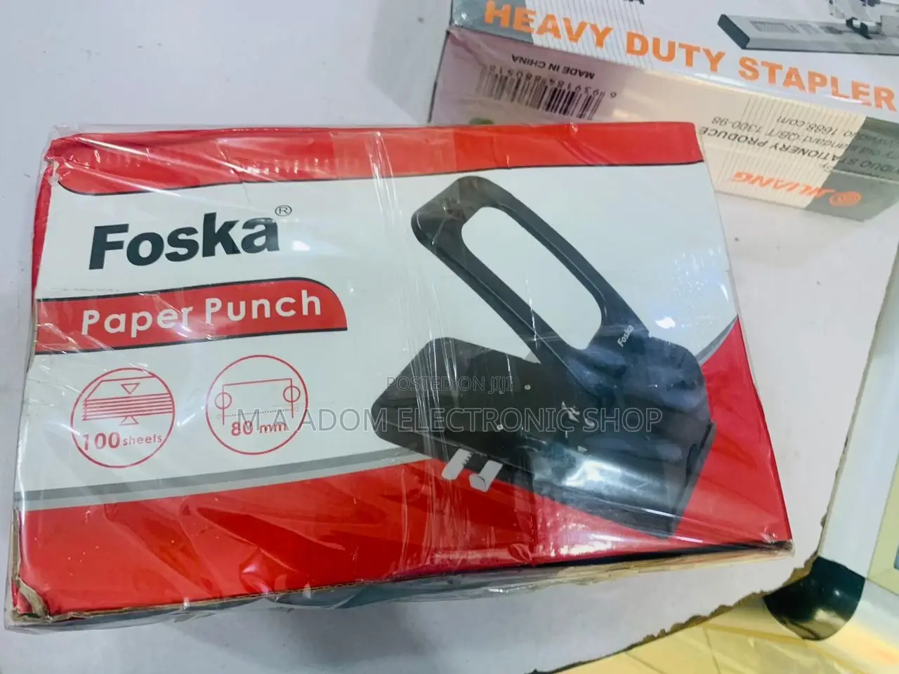 Long Lasting Foska Office Heavy Duty Metal Manual Paperpunch
