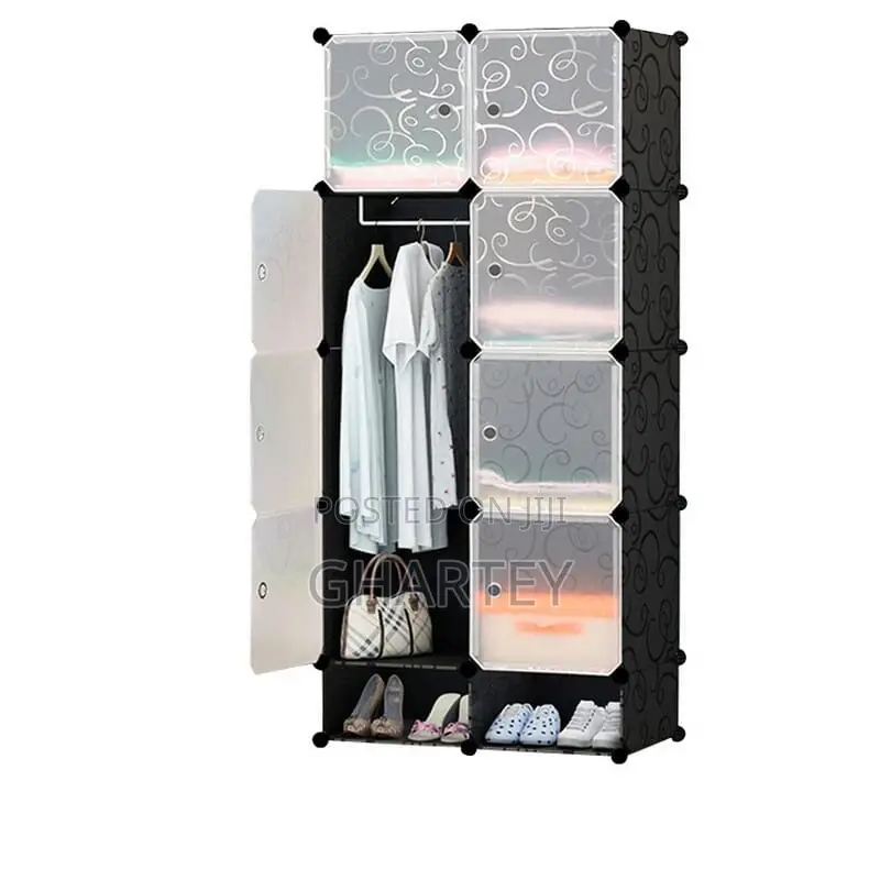 Foldable Portable 8 Cubes With Shoe Rack