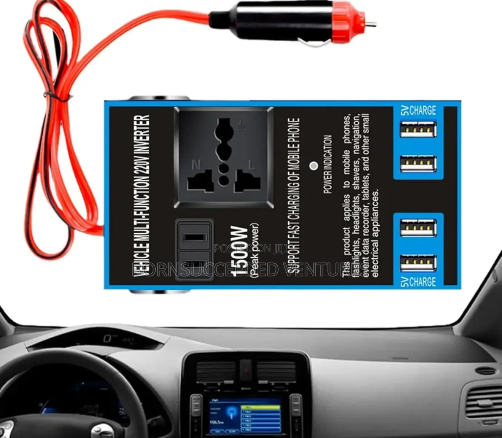 Car Power Inverter, 12v/24v to 220V Automatic Converter