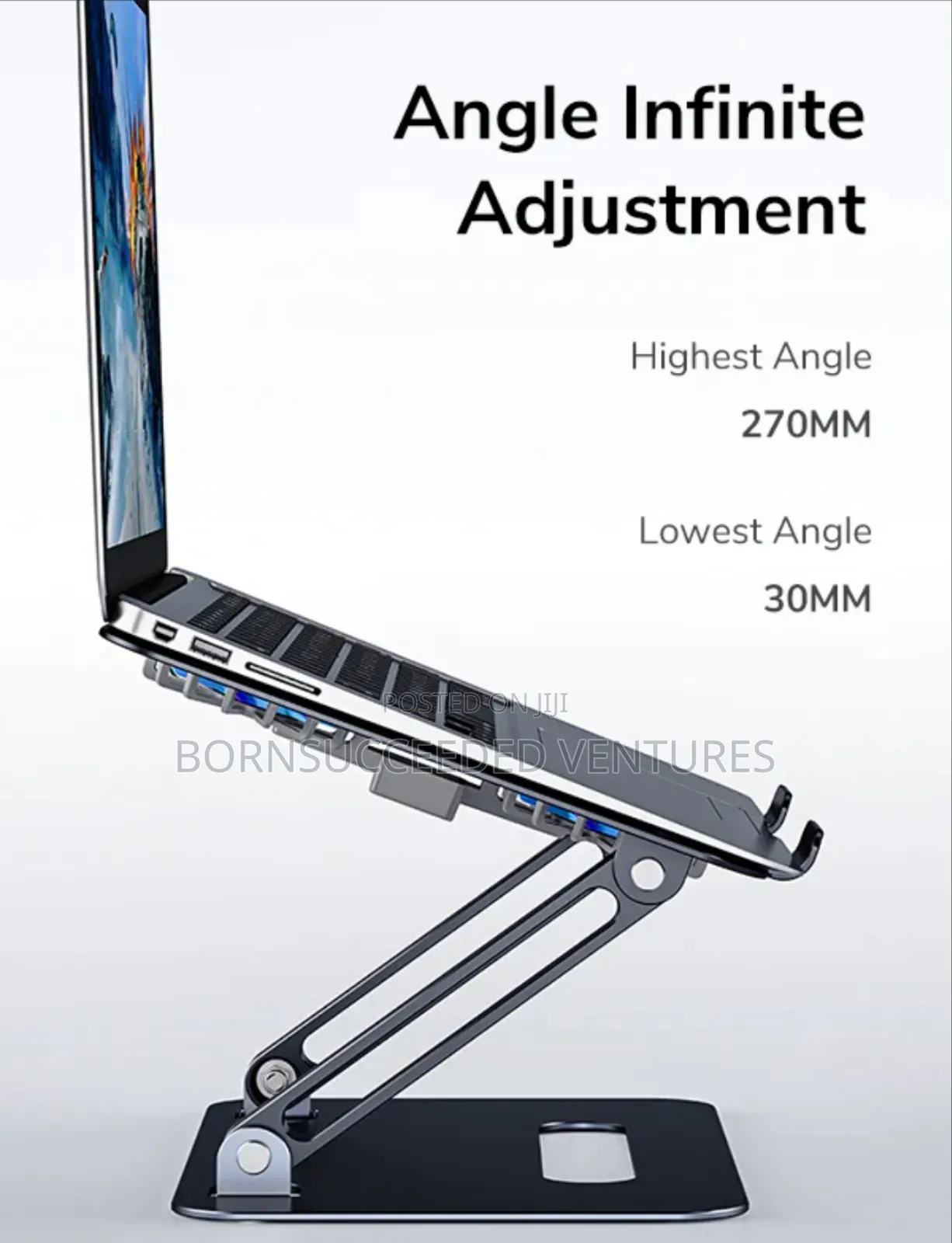 Adjustable Laptop Stand Holder With Cooling Fan