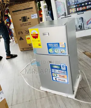 Authentic Nasco Nas 2-120 Top Freezer Electric Fridge,Silver