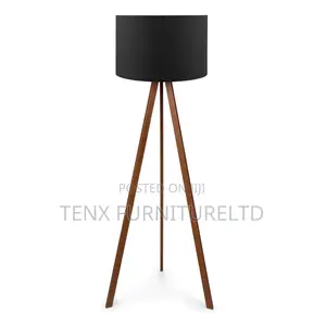 Floor Lamp / Standing Light (Fabric Walnut)