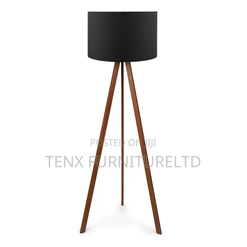 Floor Lamp / Standing Light (Fabric Walnut)