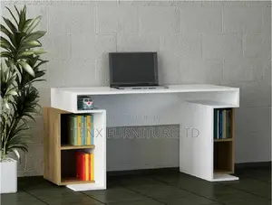 Computer Desk (Multi) White and Oak