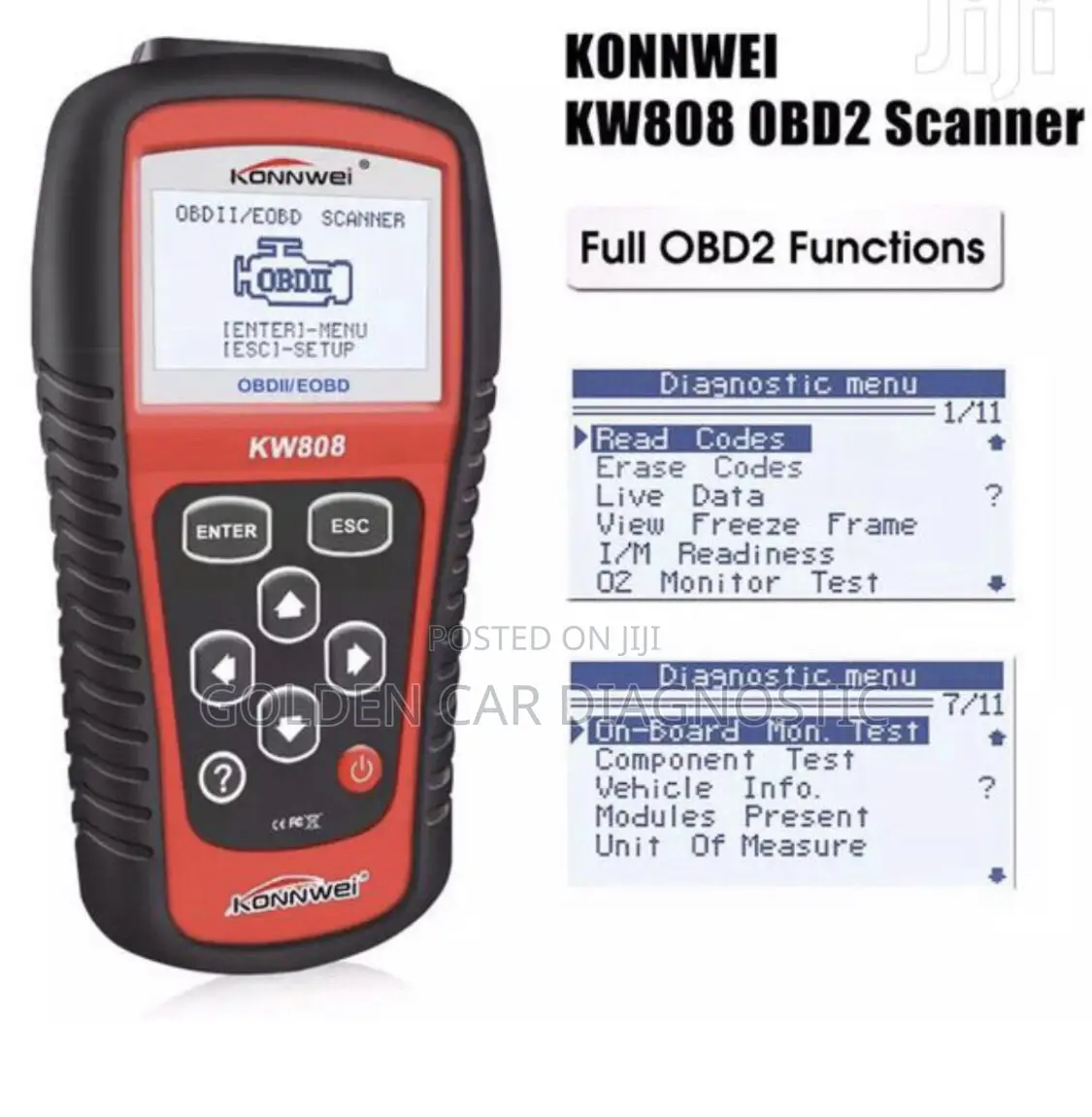 Konwei KW808 OBD2 Car Diagnostic Scanner