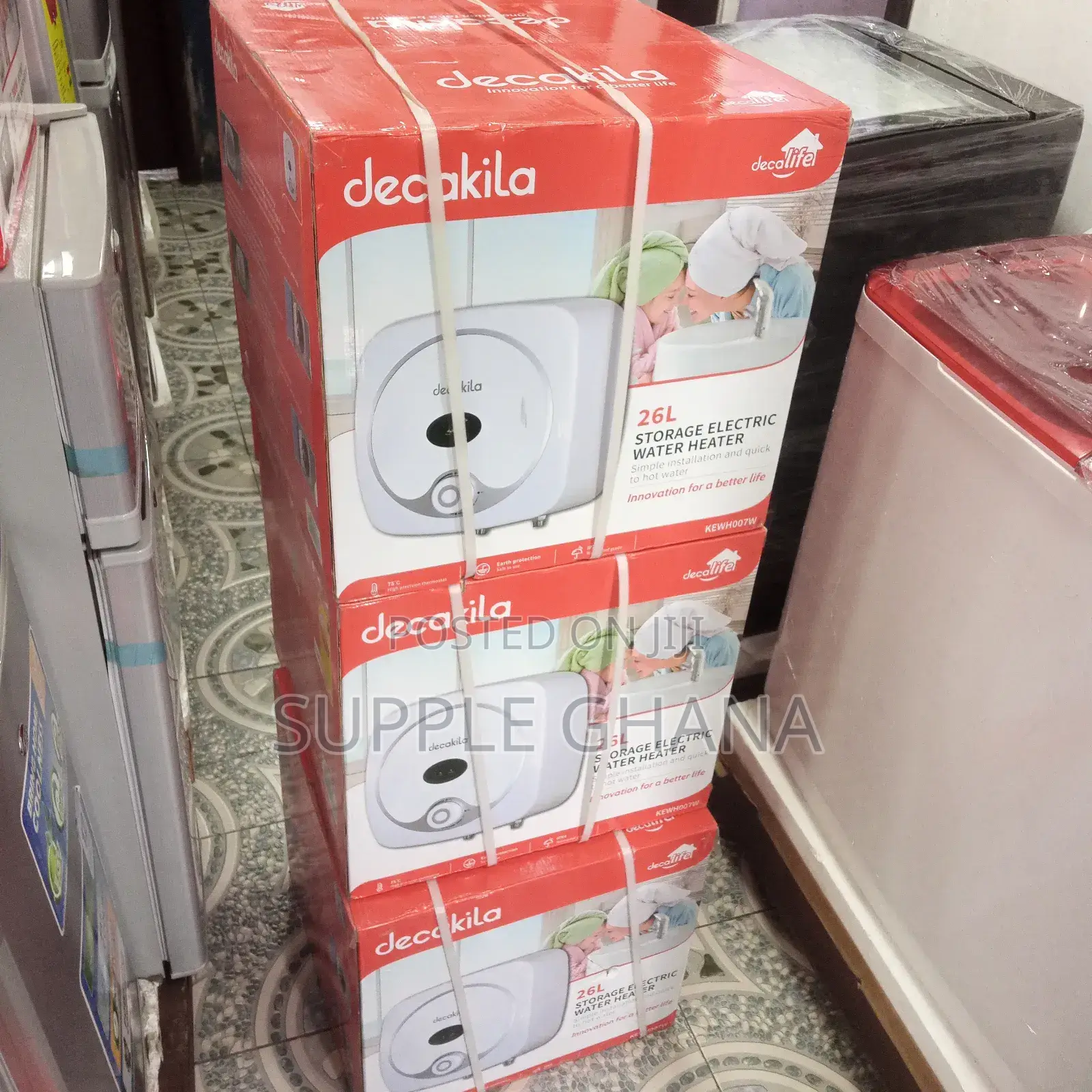 26L Storage Electric Water Heater Decakila Kewh007w Decakila
