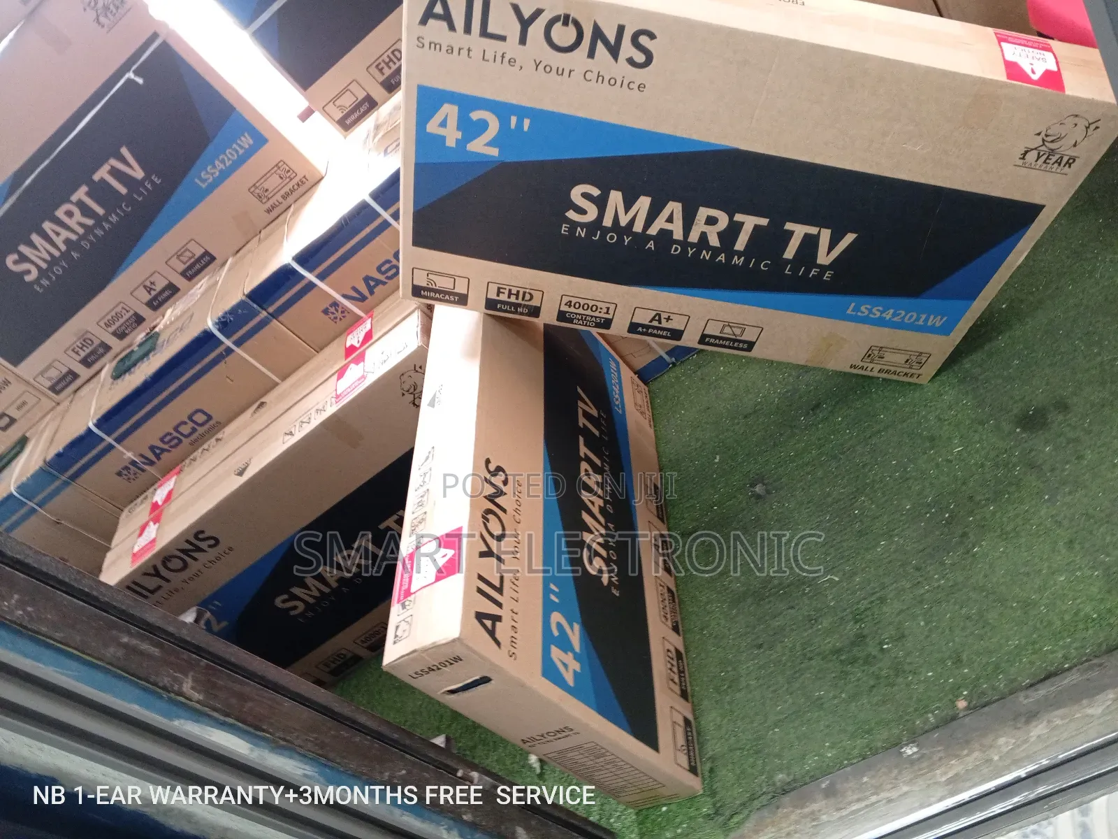 New in Box Miracast Android TV Frameless Design Ailyons "42"
